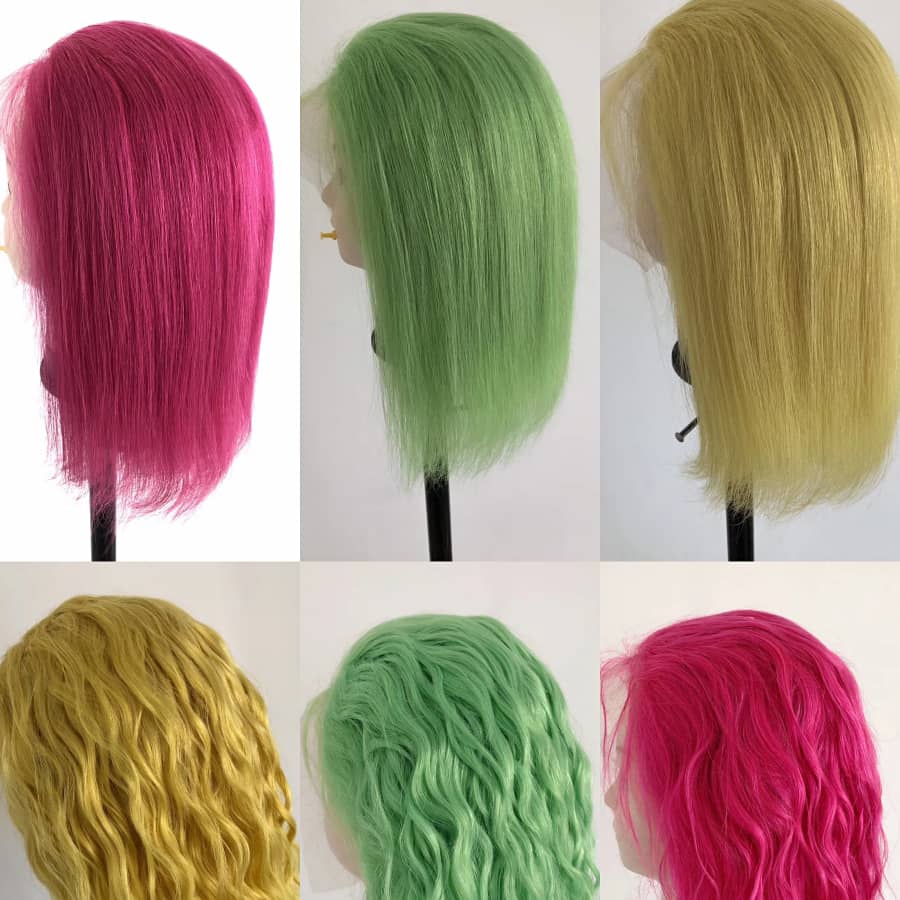 Natural And Colored Bobs 150% Density