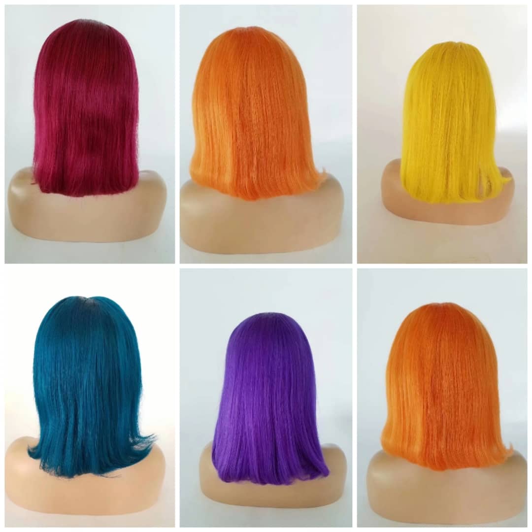 Natural And Colored Bobs 150% Density