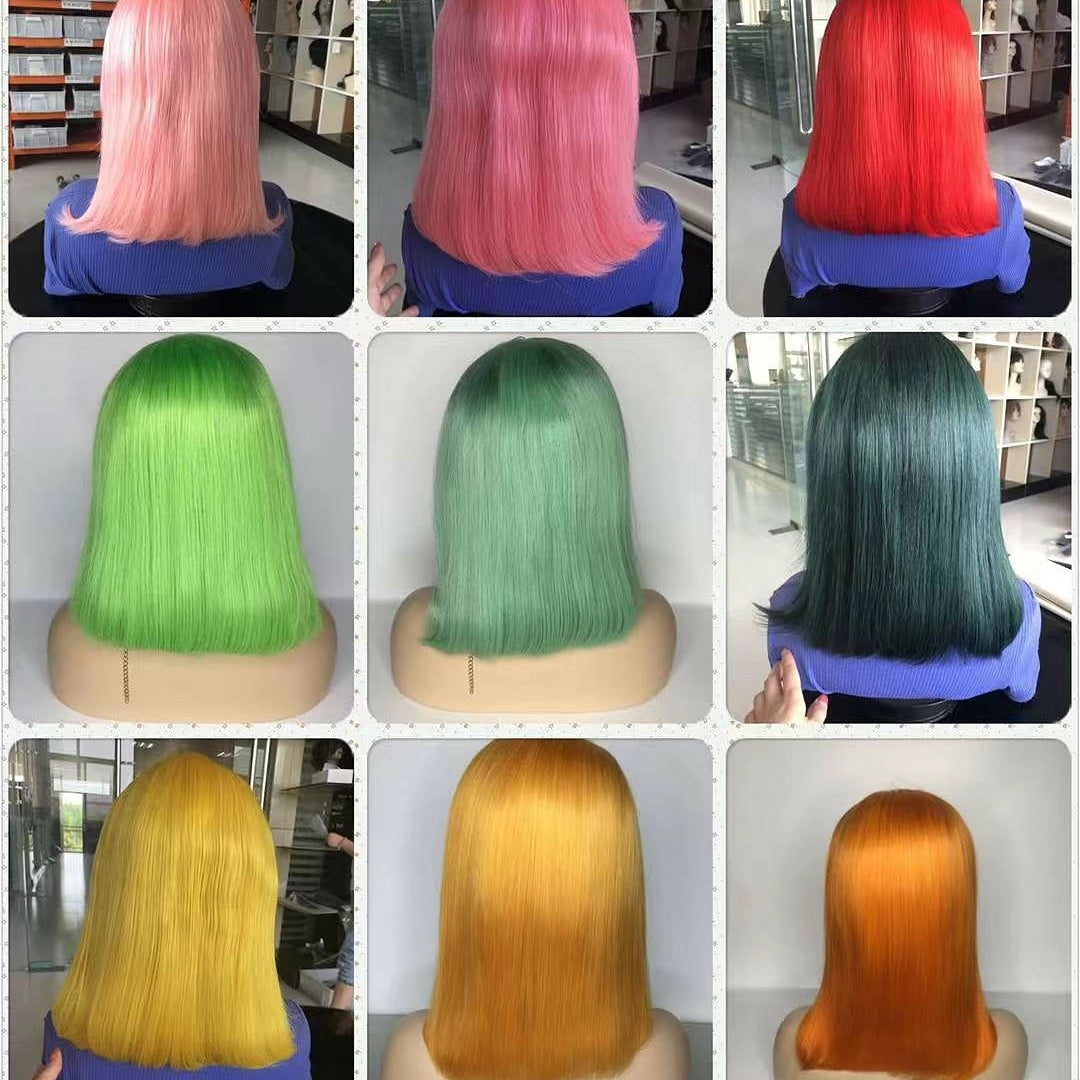 Natural And Colored Bobs 150% Density